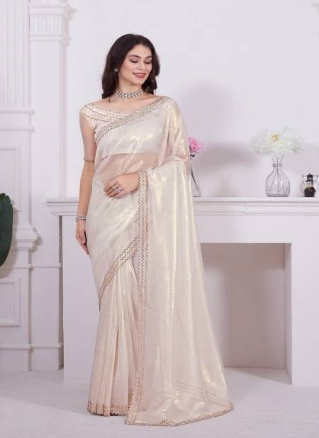 White Colour Mehek 755 A TO E Raina Net Party Wear Saree Wholesale Price In Surat 755-E
