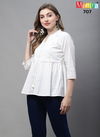 White Colour Muskan By Rajnandini Cotton Printed Top Catalog 707