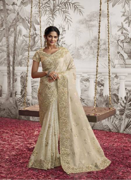 White Colour Noor By Sulakshmi Viscose Wedding Wear Designer Saree Catalog 8201