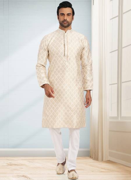 White Colour Outluk 102 Festive Wear Wholesale Kurta Pajama 102003