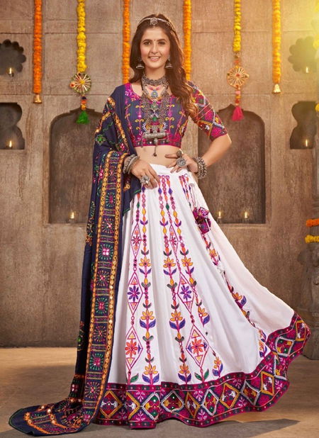 White Colour Raas Vol 7 By Khushboo Designer Lehenga Choli Catalog 2331 Catalog