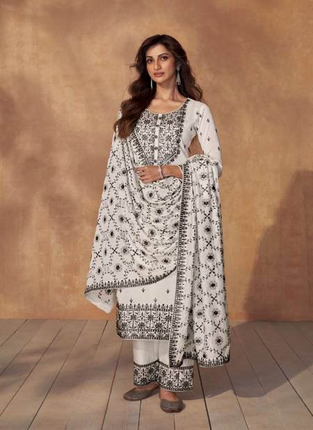 White Colour Safeena By Aashirwad 9864 To 9865 Readymade Suit Wholesale Market in Surat With Price 9865