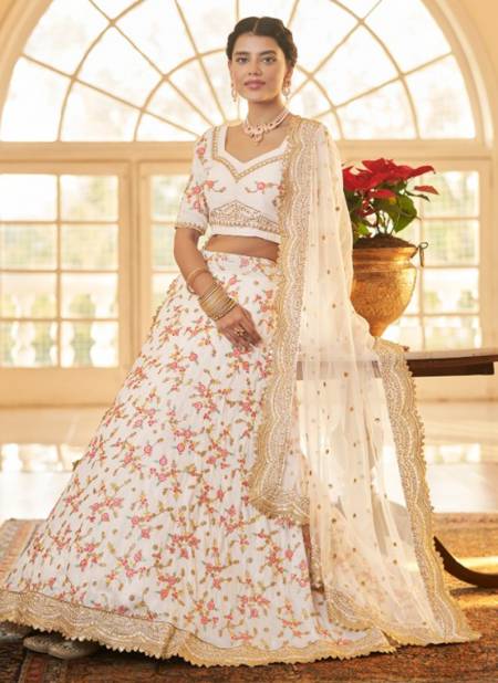 White Colour Shrinagar Vol 6 Wedding Wear Wholesale Designer Lehenga Choli 803