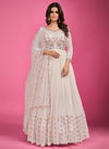 White Colour Zoya Vol 1 Wedding Wear Wholesale Gown Catalog 41006