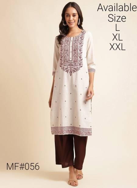 White Multi Colour Mesmora Heavy Beautiful Printed Cotton Kurti Wholesale Market In Surat With Price MF056