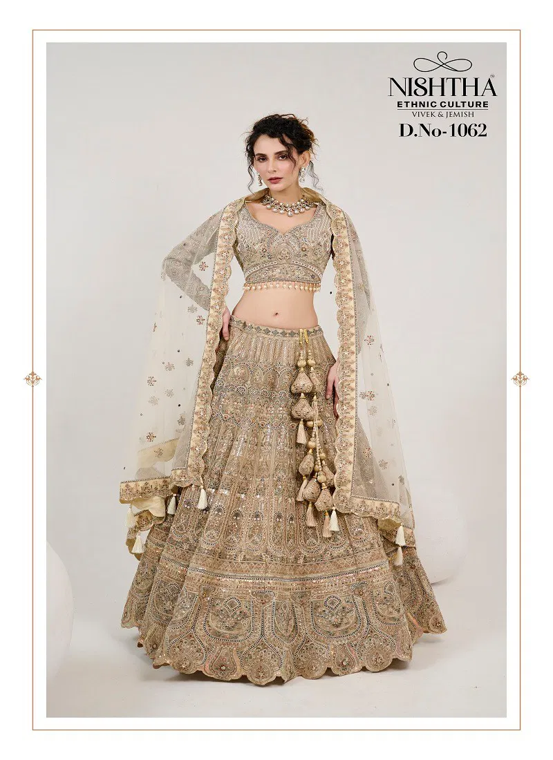 White Multi Colour Nishtha Bridal Vol 2 By Nishtha Designer Lehenga Choli Wholesale Online 1062B