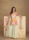 White Multi Colour Sangam By Sayuri Chinon Silk Sharara Readymade Suits Wholesale Shop In Surat 5539