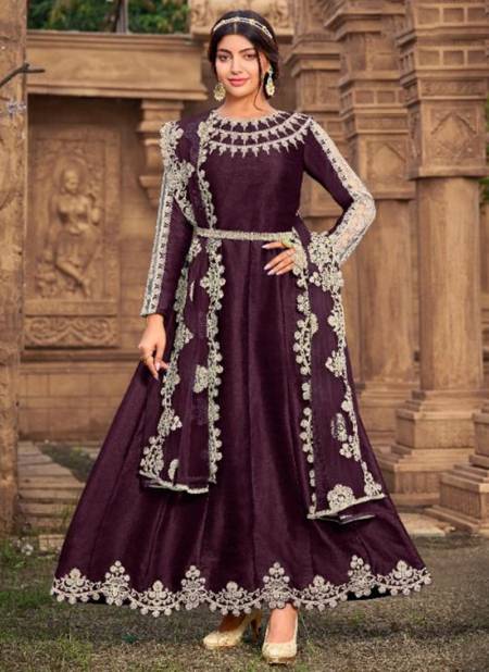 Buy Silk Anarkali Churidar Suit In Teal Green Colour Online - 1851 | Andaaz  Fashion