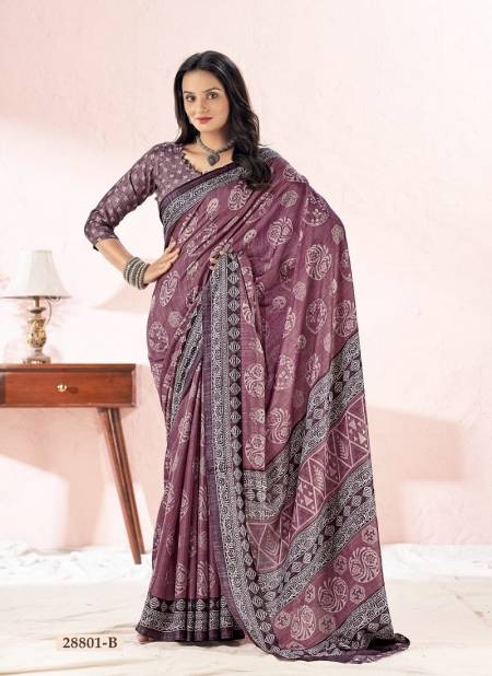 Wine Colour Aadhya Vol 1 By Ruchi Tussar Silk Designer Saree Catalog 28801 B