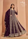 Wine Colour Aanaya Vol 213 By  Dani Georgette Wedding wear Gown Suppliers In India 213 B