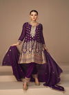 Wine Colour Aashirwad Creation By Heena Wedding Salwar Suit Catalog 9591