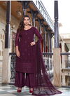 Wine Colour Akshata By Vouch Designer Salwar Suit Catalog 1002