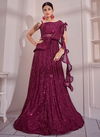 Wine Colour Amoha Designer Wholesale Party Wear Gown G 3400 C