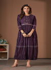 Wine Colour Amoha Mig 1 To Mig 11 Gown Catalog Mig 5