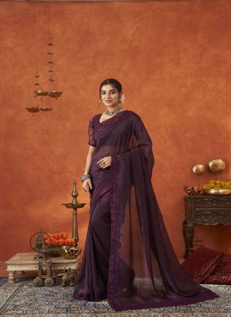 Wine Colour Anamika By Suma Designer Fancy Wholesale Saree Suppliers In Mumabi 5009