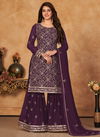 Wine Colour Anjubaa Vol 10 Wedding Wear Wholesale Georgette Suits Catalog 10102
