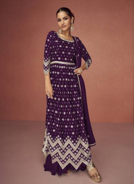 Wine Colour Ashirwad 9426 By Rahi Fashion Designer Salwar Suits Catalog 9426 B