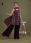 Wine Colour Beriston 108 Faux Georgette Readymade Sharara Suits Wholesale Online 3