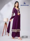 Wine Colour Beriston Bs Vol 11 Georgette Kurti Plazzo With Dupatta Readymade Suit Catalog 1104