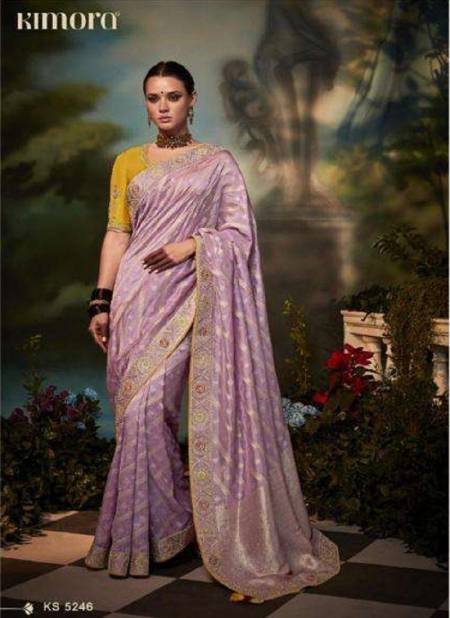 Wine Colour Kajal Vol 2 By Kimora Fancy Wedding Designer Saree Catalog KS 5246
