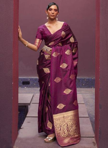 Wine Colour Khushrat Silk Wedding Wear Wholesale Printed Sarees 266004