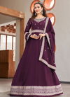 Wine Colour Liya Wedding Wear Wholesale Gown 1001 B
