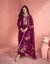 Wine Colour Mehran By Aashirwad Premium Silk Salwar Suits Wholesale Market In Surat 9815