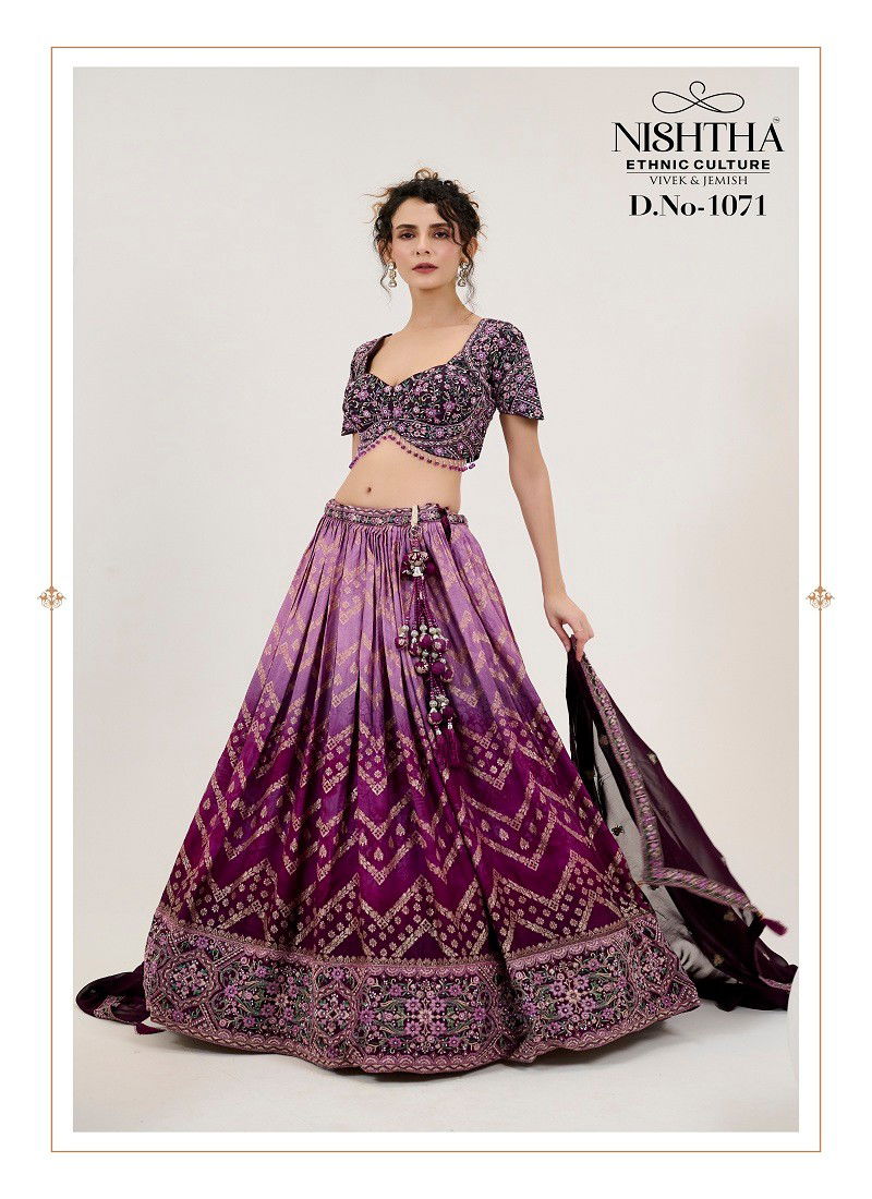 Wine Colour Nishtha Bridal Vol 2 By Nishtha Designer Lehenga Choli Wholesale Online 1071