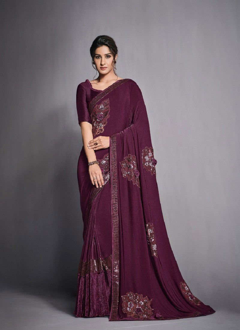 Wine Colour Norita Sale Vol 3 By Mahotsav Occasion Wear Designer Saree Orders In India 41806