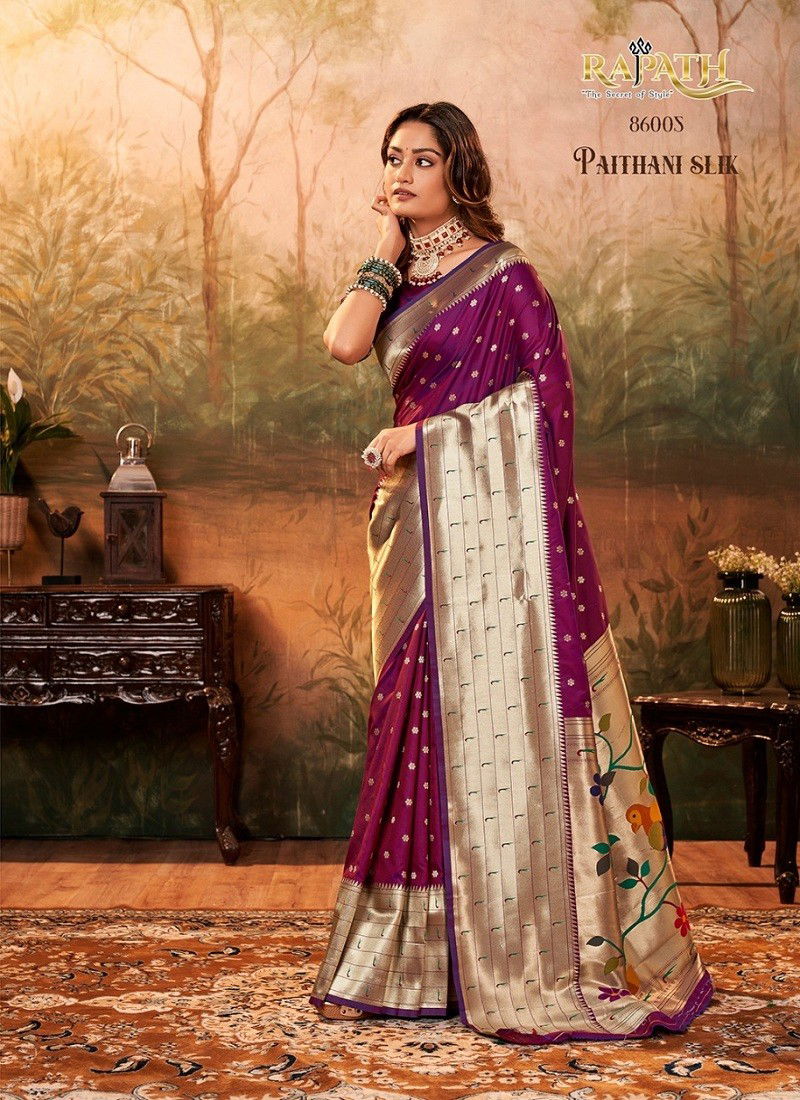 Wine Colour Pavitra Paithani Silk By Rajpath Silk Wedding Saree Orders In India 86005