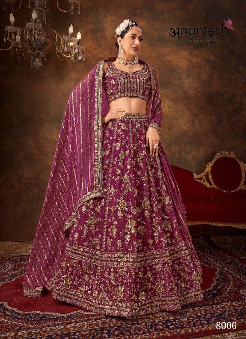 Wine Colour Queen Vol 1 By Anantesh Party Wear Designer Bulk Lehenga Choli Orders In India 8006