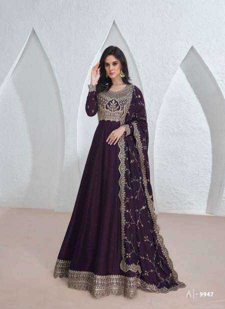 Wine Colour Saroj By Aashirwad Premium Silk Readymade Suits Wholesale Clothing Suppliers In India 9447