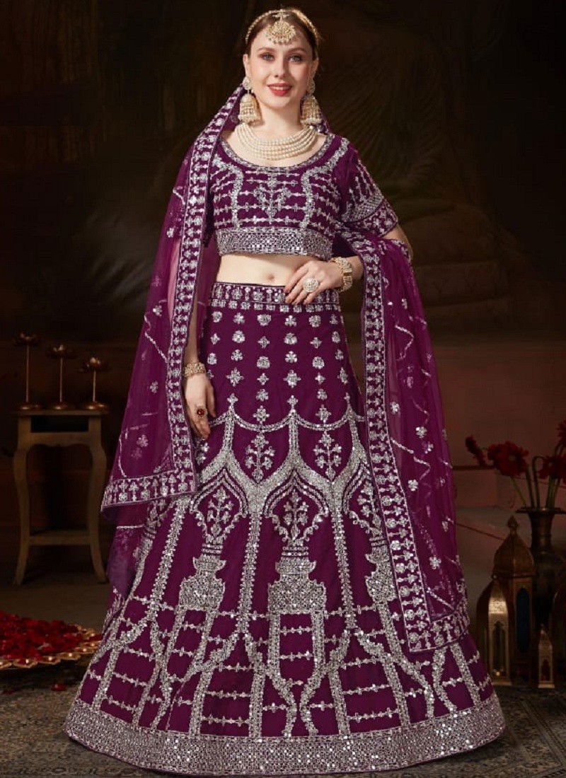 Wine Colour Super Hit Lehenga Designs By Pal Fashion Party Wear Lehenga Choli Catalog 1516