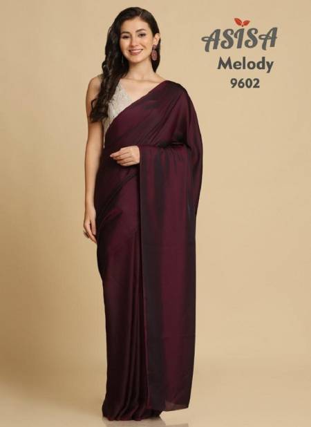 Wine Melody By Asisa Asia Party Wear Saree 9602