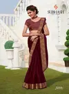 Wine Subhash Spash vol4 Heavy Lace Work Designer Heavy Partwear Saree with Brocade Blouse 32515