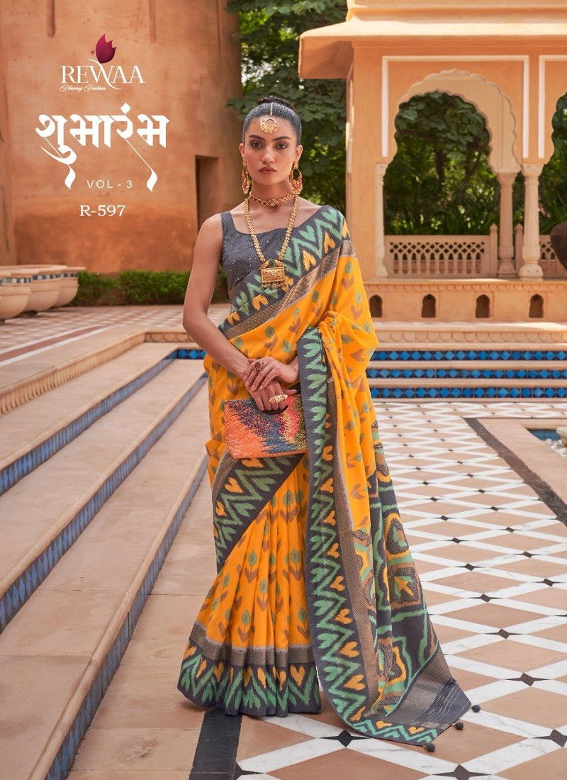 Shumbharambh Vol 3 By Rewaa Printed Saree Catalog