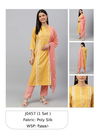 Yellow And Peach Janasya Readymade Suits Catalog 457