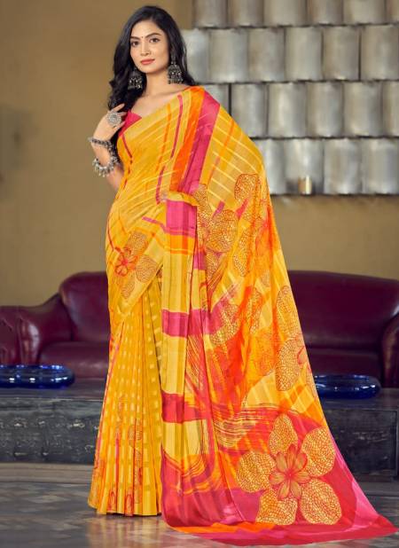 Yellow And Pink Colour Vartika Silk 2nd Edition By Ruchi Silk Sarees Catalog 22206 B