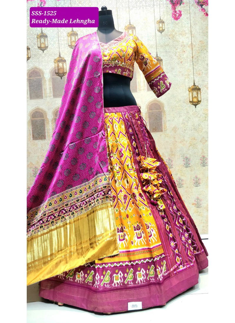 Yellow And Purple Colour Shisha 1522 To 1527 Designer Lehenga Choli Catalog 1525