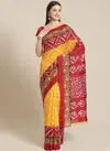 Yellow Bandhani Daily Wear Pinted Bhagalpuri Saree 99