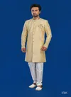 Yellow Colour 1646 2 Function Wear Mens Indo Western Surat Wholesale Market 3518