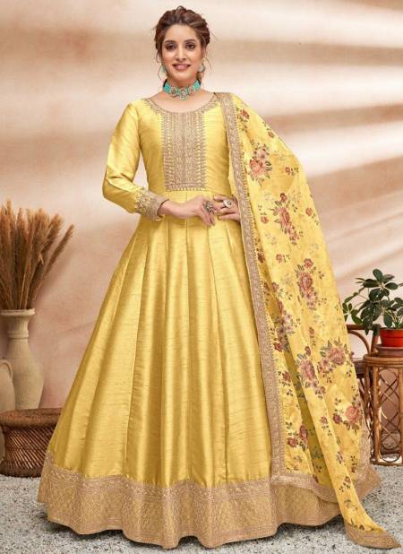 Yellow Colour Aanaya Vol 148 Wholesale Designer Anarkali Suit Catalog 4802