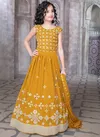 Yellow Colour Aaradhna Vol 35 Designer Lehenga Choli Wholesale Girls Wear Catalog 251