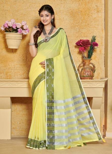 Yellow Colour Aarushi 10079 To 10084 By Sangam Printed Saree Catalog 10079