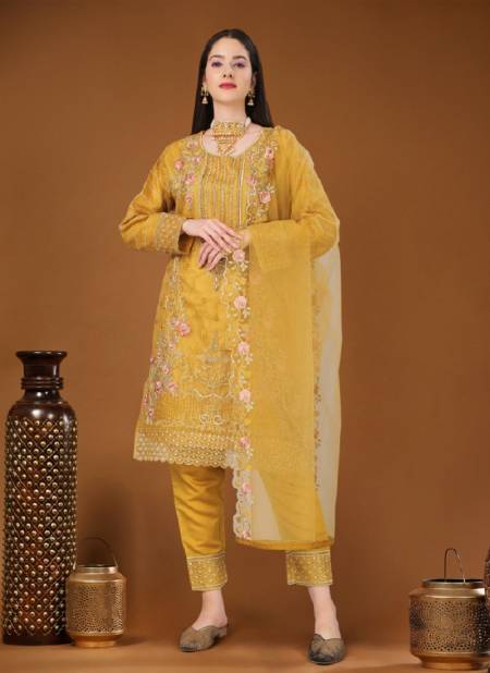 Yellow Colour Aditri By Biva Designer Salwar Suits Catalog 30015