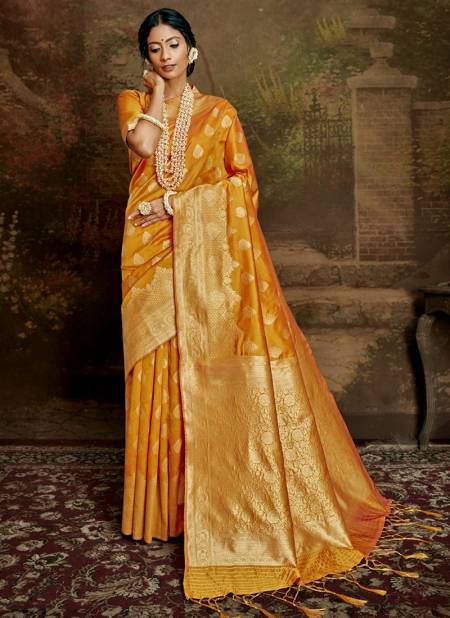 Yellow Colour All Time Hit Vol 2 Festive Wear Wholesale Silk Sarees Catalog 11001 A