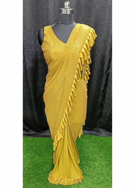 Yellow Colour Amoha Designer Wholesale Party Wear Sarees 101852 G