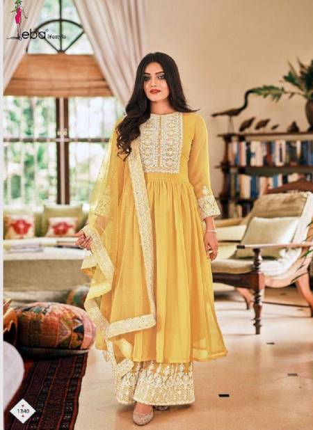 Yellow Colour Dil Noor By Eba Designer Salwar Suit Catalog 1340