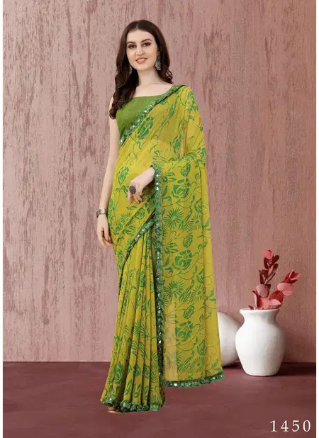 Yellow Colour Dyuti Vol 1 Daily Wear Saree Catalog 1450 Catalog