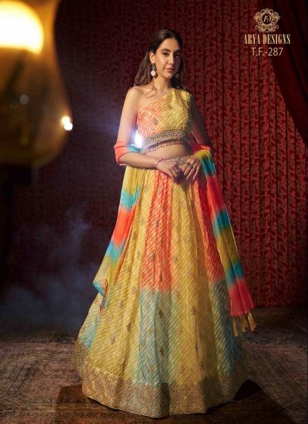 Yellow Colour Euphoria Vol 12 By Arya Designs Wedding Wear Lehenga Choli Wholesale Online TF-287